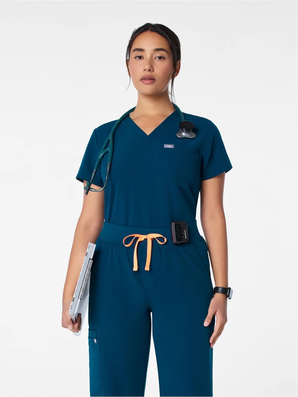 Limited Edition Figs Catarina Scrub Top Deep Reef XXS Petite